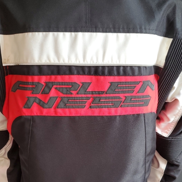 Arlen Ness Unisex Black and Red Motorcycle Padded Jacket Sz M - Picture 7 of 17